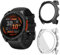 Aerku Funda Compatible con Garmin Fenix 8 47MM, 9H HD Anti-Choque Parachoques Anti-rasguños Protector Duro PC Marco Cristal Templado Protector de Pantalla Funda - Transparente&Negro