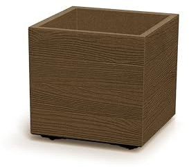 Tymar Pflanzenkübel groß außen, quadratisch, Pflanzkasten für draussen, Blumenkübel, Pflanzgefäße XXL (Holz; 40x40xH40 cm)