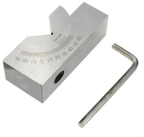 Zilimontt Adjustable Angle Block,Precision Adjustable Angle V Block Milling 0 Degree To 60 Degree,Uses In The Milling Machine, Planer, Drill Press