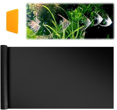 GOSHIES Aquarium Hintergrundfolie 30x200cm Aquarium Poster Aquarium Aufkleber Hintergrund Aquarium Rückwandfolie Keine Verblassung, Zuschneidbar, für Dekoration Ihr Aquarium
