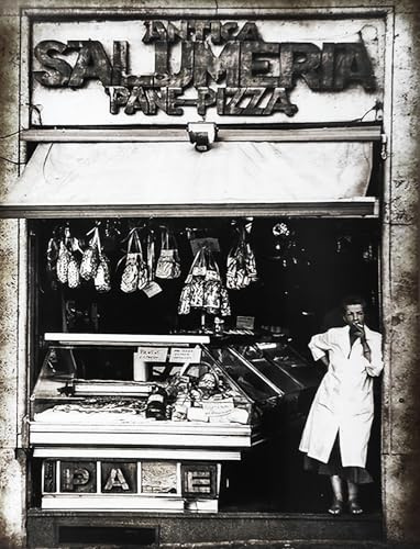 KUSTOM ART Dekoratives Poster für die Wand Serie Werbung Vintage Antikes Geschäft Salumeria Brot Pizza Kunstdruck auf beschichtetem Papier 40x30 cm ohne Rahmen