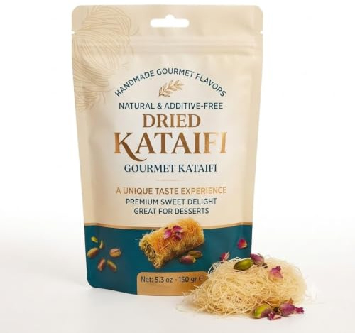 Pasta Kataifi Filo Secca e Tritata, Ingredienti Kadayif per Dubai Viral Chocolate Taffa, Ripieno di Cioccolato Dubai, Pasticceria Kunafa, Grano grano grano grattugiato (150g)