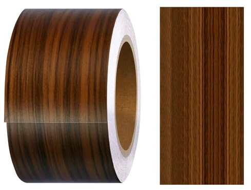 Walnut 5x1000cm Self-Adhesive Woodgrain Duct Tape - Door and Floor Sticker with Brown Wood Pattern for Furniture Repair