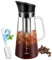 Tuesoa Iced Coffee Maker Machine Cold Brew Tea Pitcher Glass and Airtight Lid Coffee Pot 1.2L