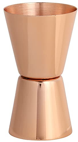 Fdit Stainless Steel Double Jigger 30ml/45ml - Heavy Duty Cocktail Measuring Cup with Brushed Finish, Tool for Bartending, Mixing Cocktails, Spirits, and Alcohol Drinks