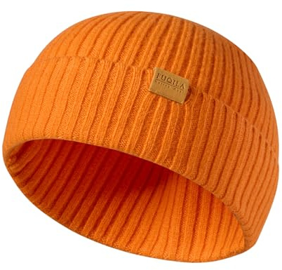 FUQILA 100% Superfeine MerinoWolle Mütze, Fisherman Beanie, Trawler Mütze, Klassische Wollmütze, Thermo Beanie, Warme Wintermütze für Damen & Herren