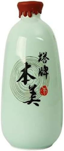 Pagoda Brand Vin de riz Shaoxing de marque Pagoda (Ben Mei) - 500 ml, Sans colorant, Céladon Longquan, Fabriqué à la main (Lot de 6)