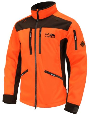Full mundur Eagle Orange Camo Fleece Jagdjacke Windstop Wasserdicht | Orange Hohe Sichtbarkeit Winddicht Wasserdicht Geräuscharmes Fleece Viele Taschen Jagdjacke