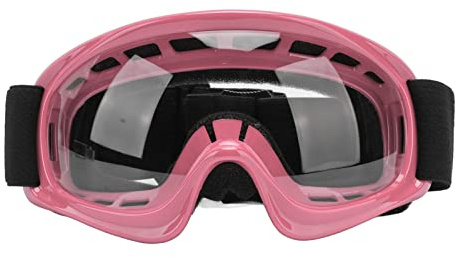 ZAICOLER Lunettes de Motocross Coupe-vent pour Jeunes, Lunettes de Ski ATV Réglables pour Enfants pour les Voyages de Cross-Country, de Moto PC (Rosâtre)