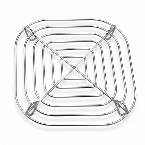 Crisper Stainless Steel Rack for Ninja Air Fryer, Replacement Crisper Tray Compatible with Ninja Crispi FN090 FN091 FN100 FN101 FN103, SUS304 Grill Rack Dishwasher Safe (Silver)