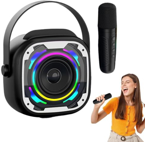 Machine À Karaoké Système Sono, Petit Subwoofer, Poignée, Lumières