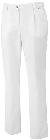 BP 1647-400-21-42s Hosen für Frauen, mit Bundfalten und Taschen, 215,00 g/m² Stoffmischung, weiß, 42s