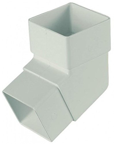 FLOPLAST 65 mm cuadrado tubería bajante 112,5 Degree compensado curva – blanco