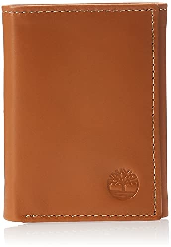 Timberland Herren Leather Trifold Wallet with Id Window Reisezubehör-Dreifachgefaltete Brieftasche, Hellbraun (wolkig), Einheitsgröße