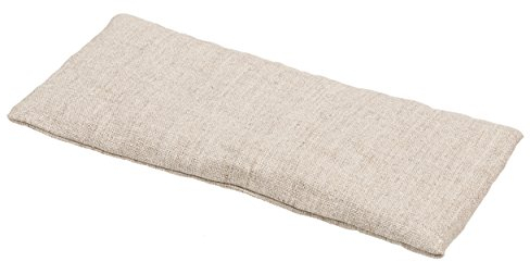 Handelsturm Augenkissen mit Füllung aus Senfsaat Yogakissen und Wellnesskissen für die Augen mit Innenkissen und Bezug aus Naturleinen 25x10 cm