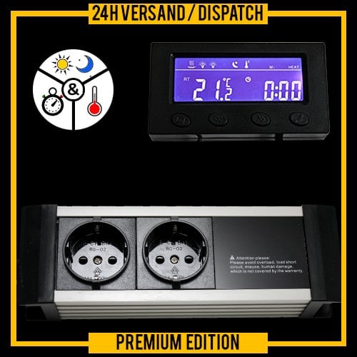Digitaler Thermostat Thermo Control Zeitschaltuhr Alarm Aquarium Terrarium Reptilien Fische *externes Display* TXB