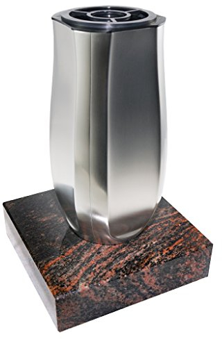 Grabvase 06 montiert auf Granitsockel (Aurindi)
