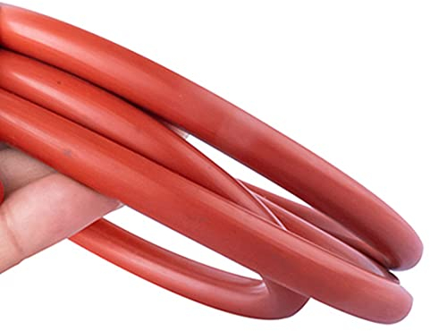 EsportsMJJ 1M 3/4/5/6/7/8mm Diametro Interno Tubo Silicone Tubo Flessibile Vuoto Tubo Refrigerante Turbo -Rosso-8mm