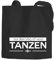 Jutebeutel aus dem Weg ich muss tanzen Party Spruch Feiern Baumwolltasche Stoffbeutel Tragetasche Moonworks® schwarz 2 lange Henkel