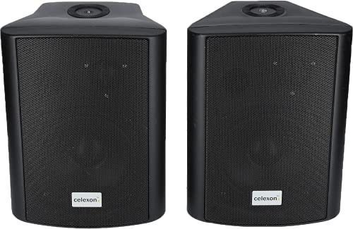 celexon Aktivlautsprecher-Set schwarz - 2X 30W - leistungsstarke Audio-Boxen - inkl Wandhalterung - Lautsprecher für PC, Büro, Meetingraum oder Schule