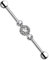 Paula & Fritz® Industrial Stab Piercing Straight Barbell Hantell DREI Zirkonia in Reihe Clear pink Aqua Ohr Knorpel Cartilage Edelstahl Chirurgenstahl 316L BI14_C