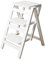 Klapptreppe Klappstufen Klapptritt Trittleiter 3 Stufen aus Holz weiß leicht und faltbar für Kind Erwachsene für Bibliothek Loft Küche Home Dekoration - 150 kg Kapazität