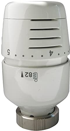 SOMATHERM FOR YOU, Tête thermostatique haute performance M30x1,5 à dilatation de liquide, compatible avec tous les robinets thermostatiques, installation horizontale, couleur blanche