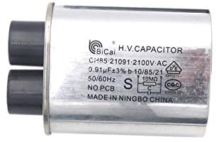 Meter Star CQC Universal-Haushalt-Mikrowellenkondensator, 2100 V, 0,91 uF, MFD-kompatibel, ch85 21091 AC H.V.Kondensator 10/85/21 50/60 Hz, Keine PCB