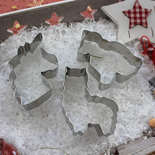 Ausstechformen-Set im Organza - Einhorn, Katze, Alpaka - 100% Made in Germany