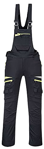 Portwest DX4 Work Bib and Brace, Size: L, Colour: Black, DX441BKRL