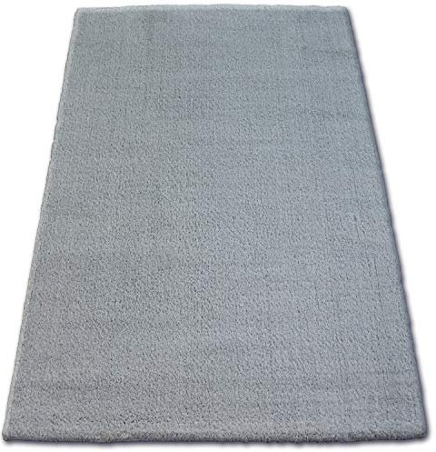 Teppich Shaggy Micro Silber grau 60x100 cm