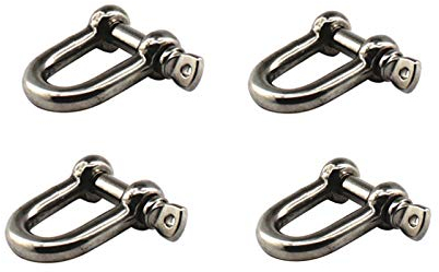 304 Edelstahl D-Ring-Form M12 Schäkel Heavy Duty Lastheber Klemme für Kette Marine Schnalle 4 Stück