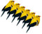 LWINGFLYER 3.4 Zoll 6 Stück Gelb Künstliche Vögel Naturgetreu mit Clip Deko Vogel Spatz Chickadee für Weihnachten Dekoration Bastelprojekte Weihnachtsbaum Ornamente Saisonale Displays.