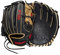WILSON A700 Baseball-Handschuh, Schwarz/Blond/Rot, 11.5 inch