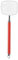 ANCLLO Kleines Aquarium-Fischnetz, Teleskop-Fangnetz, Fischgarnelen-Fangnetz, mit ausziehbarem 18–53 cm langem Griff für Betta-Fischbecken (quadratisch, rot)