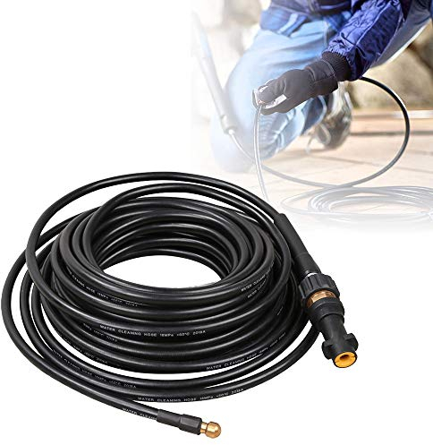 SWANEW Rohrreinigungsschlauch 30m, 180 bar, Rohrreinigungsset inkl. Adapter, Düsen starr, geeignet für K2, K3, K4, K5, K6, K7