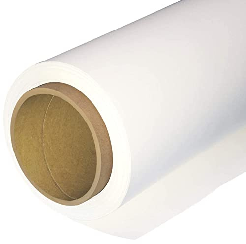 BOLLUMA Seamless Background Paper Backdrop 2.72x10m / 8.9x32.8ft, Arctic White, 93, Photo Studio Paper Roll for Portrait, Product, Pet, Family Photography Shooting, Video Filming