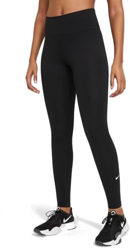 Nike Damen One Df Hr Leggings, Black/White, XL EU