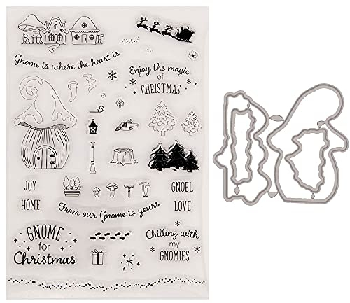 LICHENGTAI DIY Stanzschablonen Und Stempel Scrapbooking Stanzmaschine Schablonen Weihnachts Stanzformen Selbst Gestalten Und Silikonstempel Set Für DIY Scrapbooking, Kunsthandwerk, Stanzen