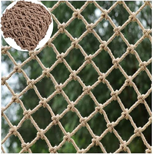 KACQIYT Rete di sicurezza per bambini, rete da arrampicata, rete di canapa, scale, balcone, protezione da caduta, rete da parete, rete divisoria, parco giochi, rete da arrampicata per bambini