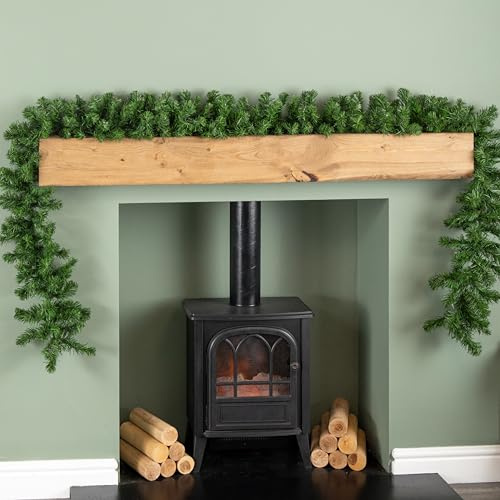 9ft (2.7m) Plain Green Colorado Artificial Christmas Garland