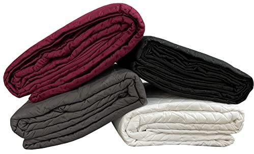 one-home Tagesdecke Bettüberwurf Uni Einfarbig gesteppt Wohndecke Steppdecke Sofaüberwurf, Größe:140x210 cm, Farbe:Bordeaux