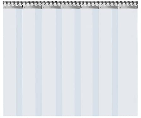 Streifenvorhang PVC Bandvorhänge, Vorhang Lamellenvorhang 1 x 2 m 7 STK. transparent Türvorhang Für Schlafzimmer Wohnzimmer Badezimmer