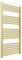 500mm (w) x 1200mm (h) Straight Brushed Brass Heated Towel Ladder Rail Bathroom Radiator - 2084 BTUs