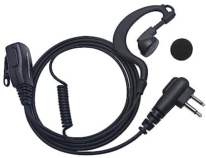 PROMAXPOWER Auricular Walkie Talkie Compatible con Motorola CP040 DP1400 GP300 GP88 GP68 CT150 Pro1150, 2 Pine Walkie Talkie Pinganillo con Micro PTT