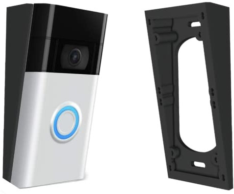 GESTECH Fixed 10 Degree Up/Down Tilt Angle Wedge for Video Doorbell 1st Generation, 2nd Generation, Doorbell Plus, Wired, Pro, Pro 2 Non Stackable (1st Gen, 2nd gen, 2, 3, 4, Plus)