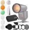 Neewer CRM2 Magnetic Accessories Kit for Round Head Flash Z1-C Z1-N Z1-S Z2-C Z2-N Z2-S Compatible with Godox V1 Speedlites, Included 14pcs Flash Light Control Modifier Diffuser Adapter