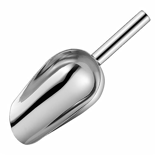 tinysiry Ice Shovel Stainless Steel, Metal Scoop Food Scoop Sweet Shovel for Kitchen Bar Party, Dishwasher Safe Multi-Purpose Thickened Rust-proof Food Candy Pet Feeding Ice Shovel 8Inch