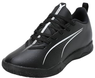 PUMA Ultra 5 Play IT JR Soccer Shoe, Black White, 4 UK