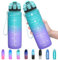 ZOUNICH Borraccia Sportiva BPA Free Tritan, 500ml/700ml/1000ml-Borraccia Bambini Motivazionale, Bottiglia da Palestra Riutilizzabile Ideale da Corsa, Ciclismo, Scuola, Viaggi e Altro